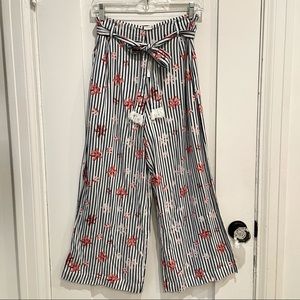 L*SPACE | Stripes/Floral Wide Leg High-Waist Pants